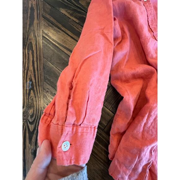 J Jill Long Sleeve 100% Linen Tunic Shirt Women Medium Summer Spring Cottage - Picture 9 of 10